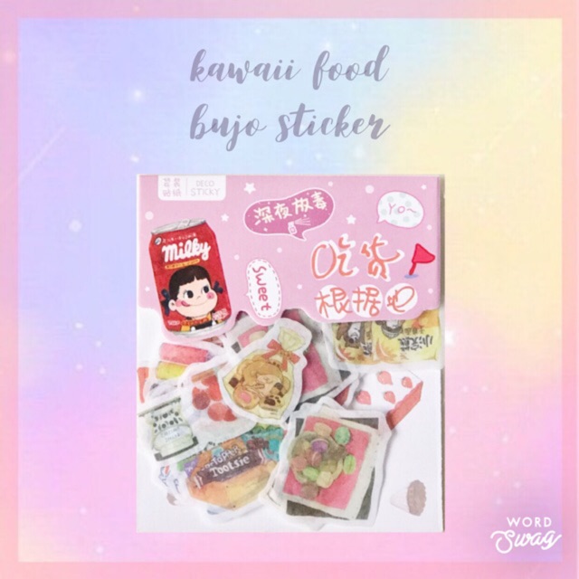 

Kawaii Food bujo sticker / sticky notes / memo pad / planner