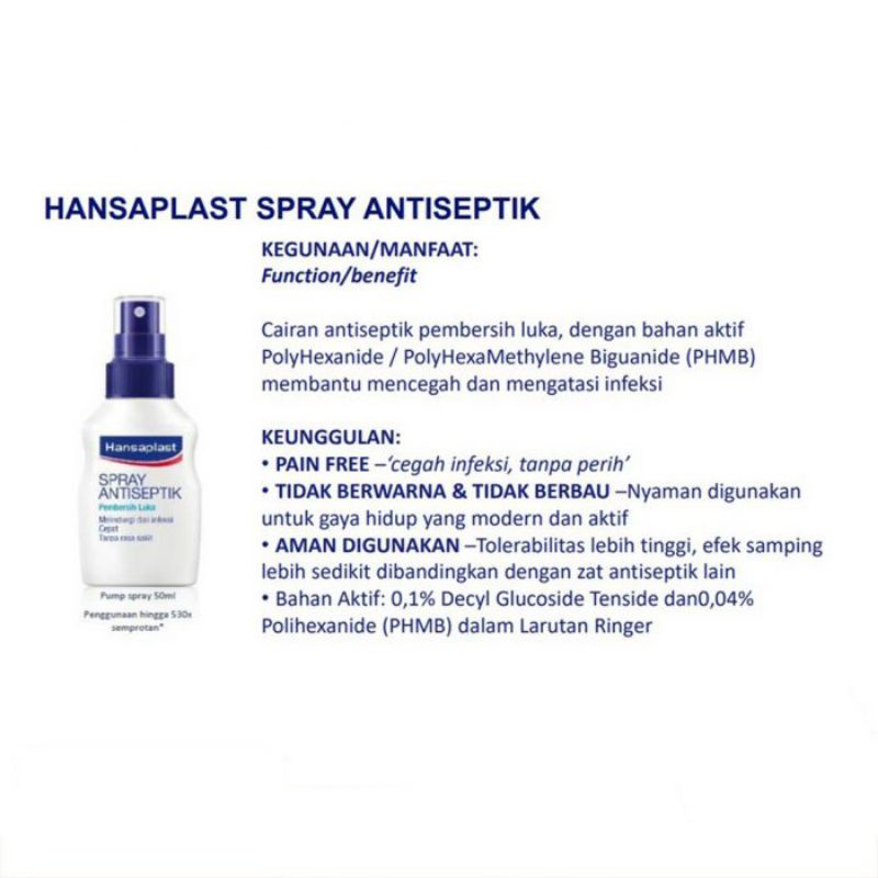 Hansaplast Spray - Antiseptik Pembersih Luka