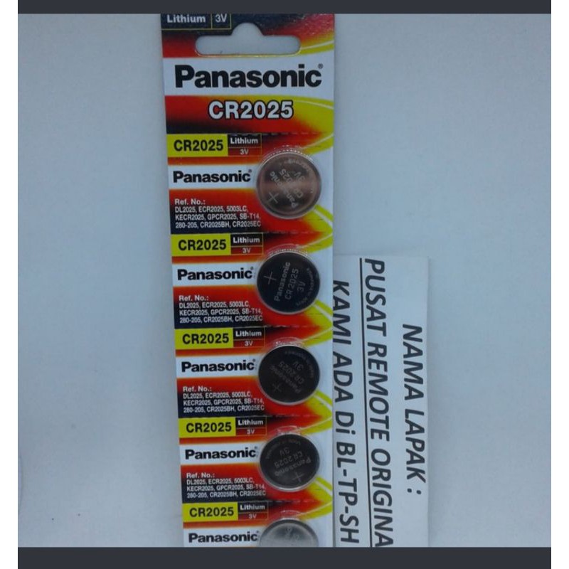 BATU BATRE BATERAI PANASONIC CR2025 ORIGINAL ASLI