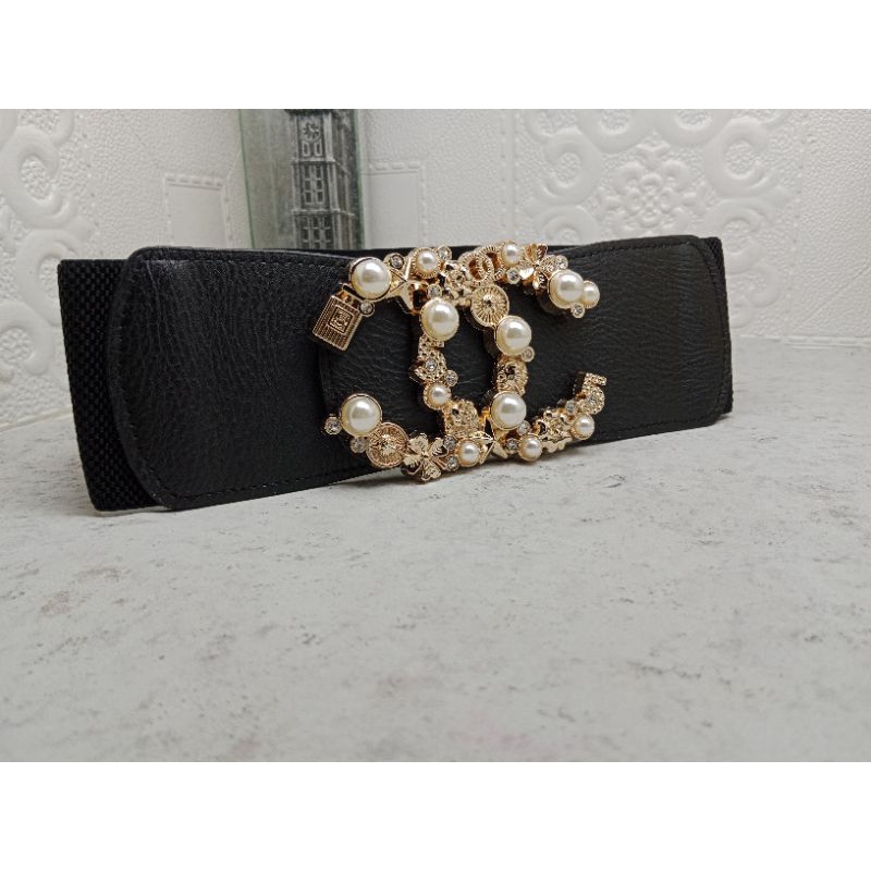 Obi Belt Black Fashion Korea / Obi Belt Korean Style / Obi Belt Elastis