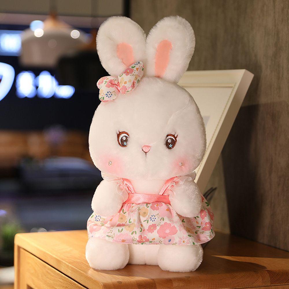 Needway Rok Boneka Kelinci Kawaii Kartun Anak Dekorasi Rumah Mainan Boneka Menenangkan Menemani Tidur Panjang Telinga Boneka Mainan Hewan