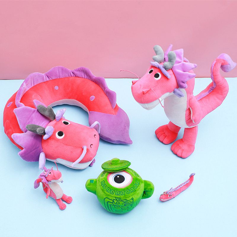 40cm Wishing Dragon Doll Movie Peripheral Cute Pillow Toys Girls Gift Neck Pendant PP Cotton