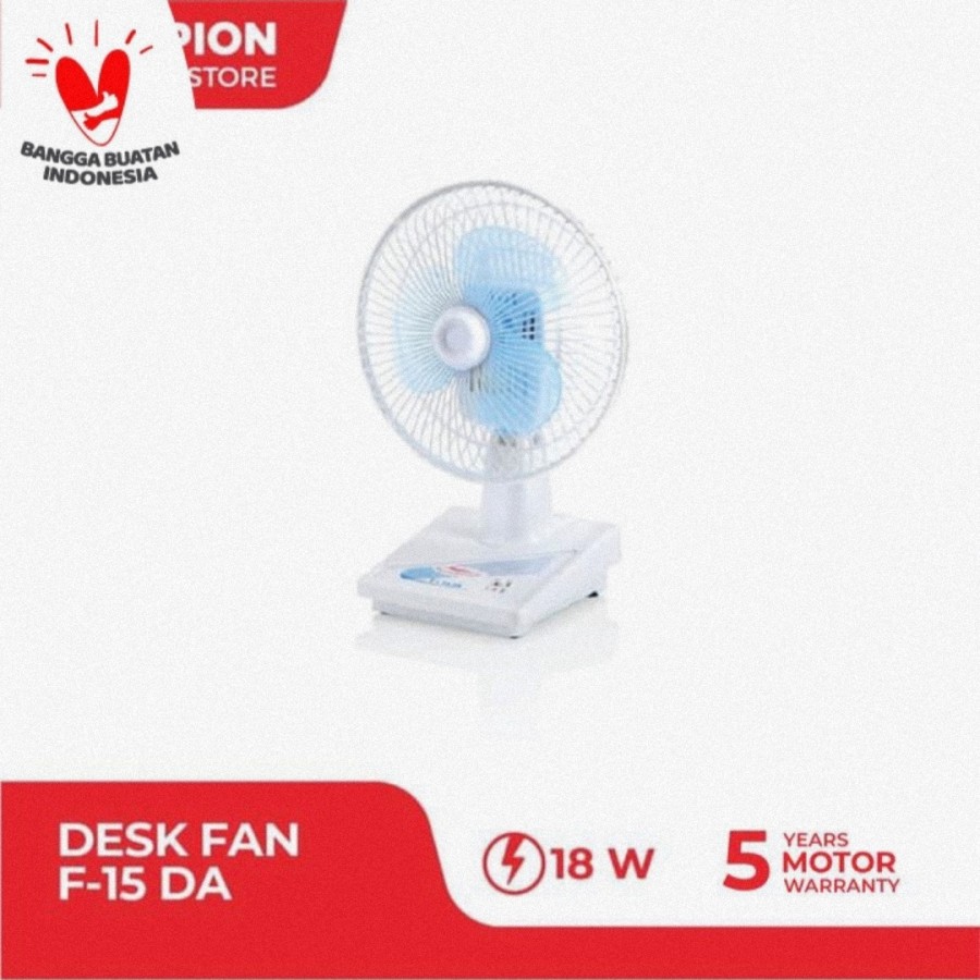 MASPION Kipas Angin Desk Fan 6&quot; / Kipas Angin Meja 6 inch F 15 DA - Garansi Resmi 1 Tahun