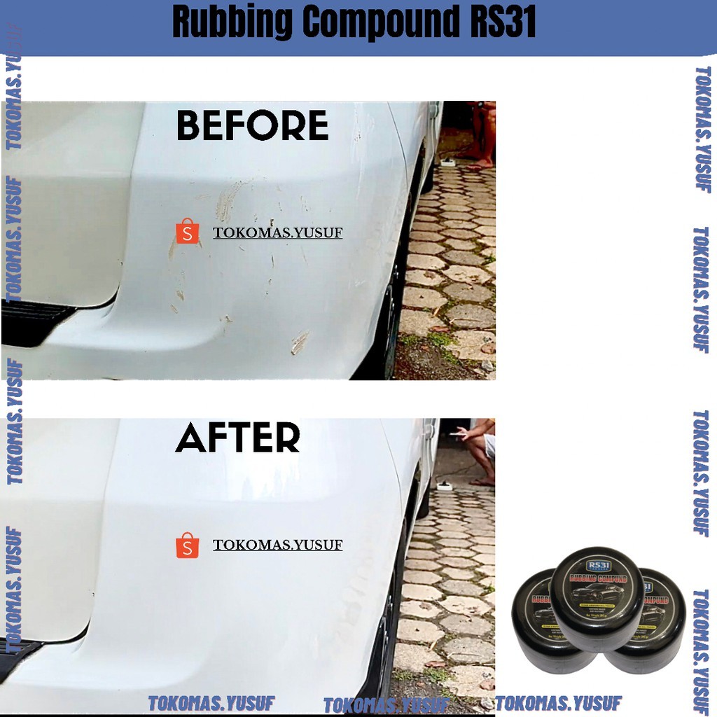 Kompon penghilang baret body mobil, aspa,  bodi motor, helm kaca goresan | Rubbing Compound RS31|