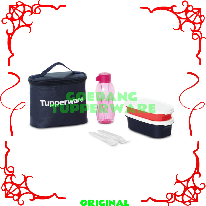 Lunch Box Set Tupperware Original - Tempat Makan + Botol Minum Set Tupperware Original