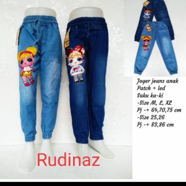 Celana joger levis anak led LOL bisa nyala ukuranM L XL Celana joger levis anak led LOL bisa nyala ukuranM L XL