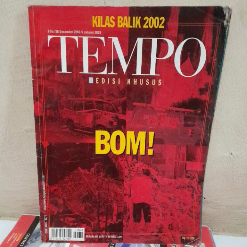 Majalah Tempo edisi Khusus BOM 30 Des - 5 Januari 2003