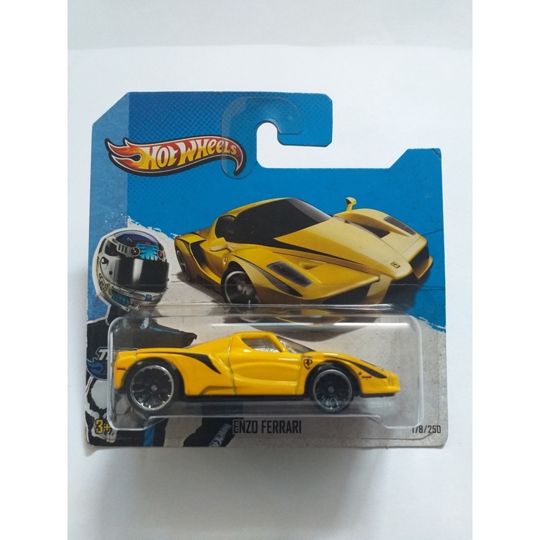 HOT WHEELS SHORT CARD SC ENZO FERRARI KUNING CARD HELM RARE