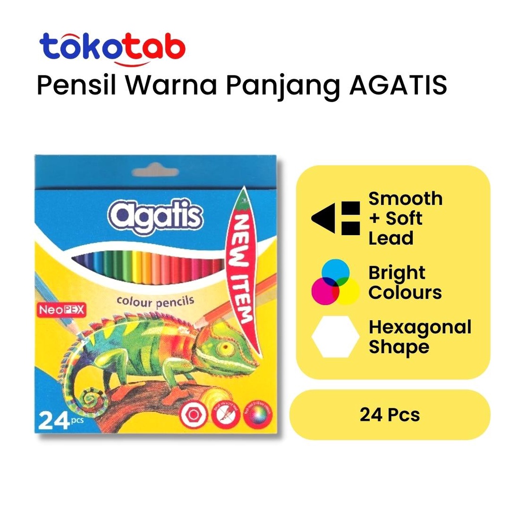 

Tokotab - Pensil Warna AGATIS isi 24 Warna Panjang