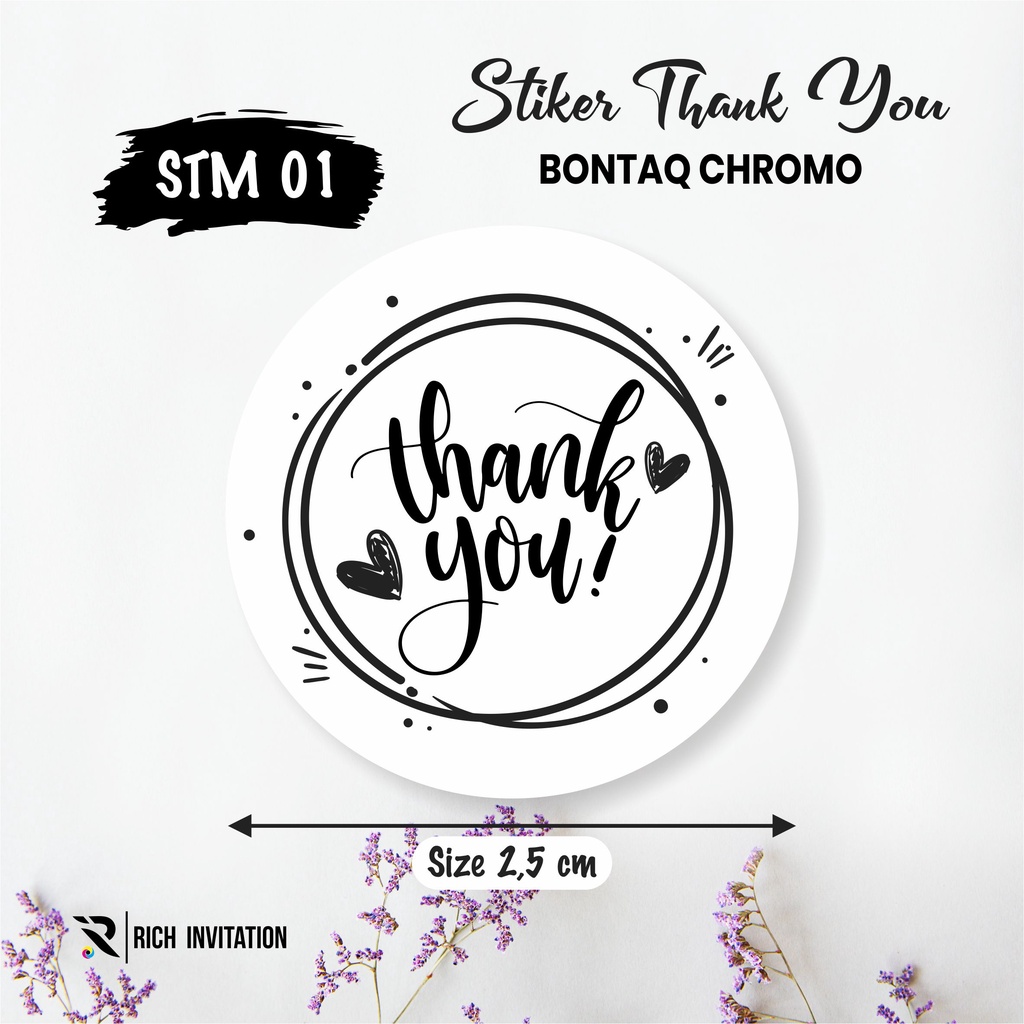 

STIKER THANK YOU MINI BONTAK CHROMO STM 1