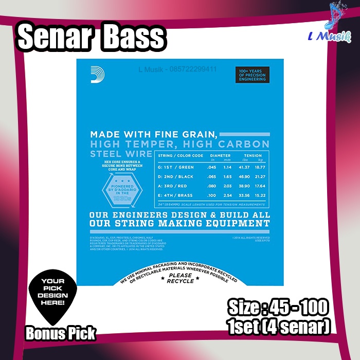 SENAR BASS D ADDARIO 4 SENAR