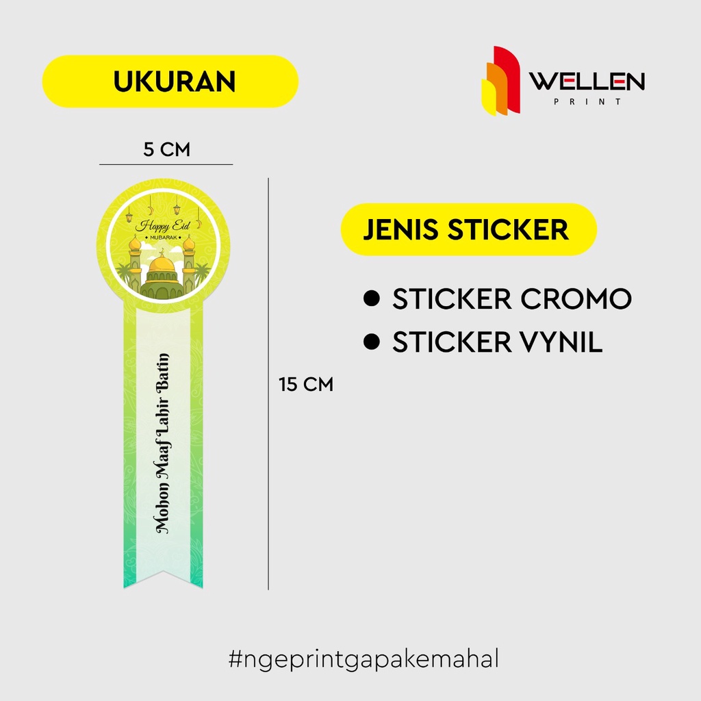 WELLEN PRINT - Cetak Sticker Label Stoples Lebaran Idul Fitri / Custom Stiker Segel Toples Makanan Kue Kering-4