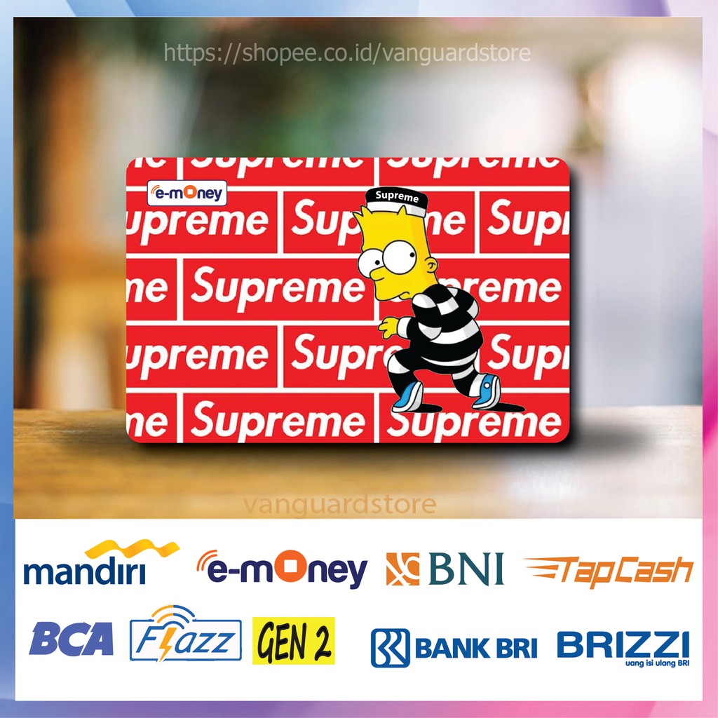 KARTU E MONEY E TOLL SUPREME THE SIMPSONS BRAND KUMPULAN 43 EMONEY MANDIRI FLAZZ BCA TAPCASH BRIZZI