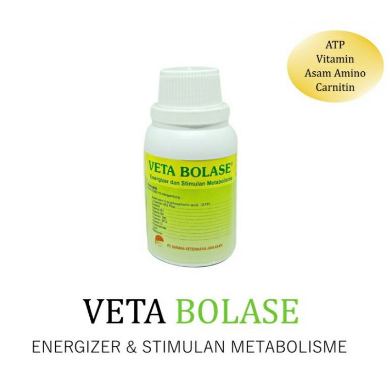 VETA BOLASE Vitamin ATP Energizer Stimulan Metabolisme Anti Stress pada Ternak Sapi Babi Kambing Dom