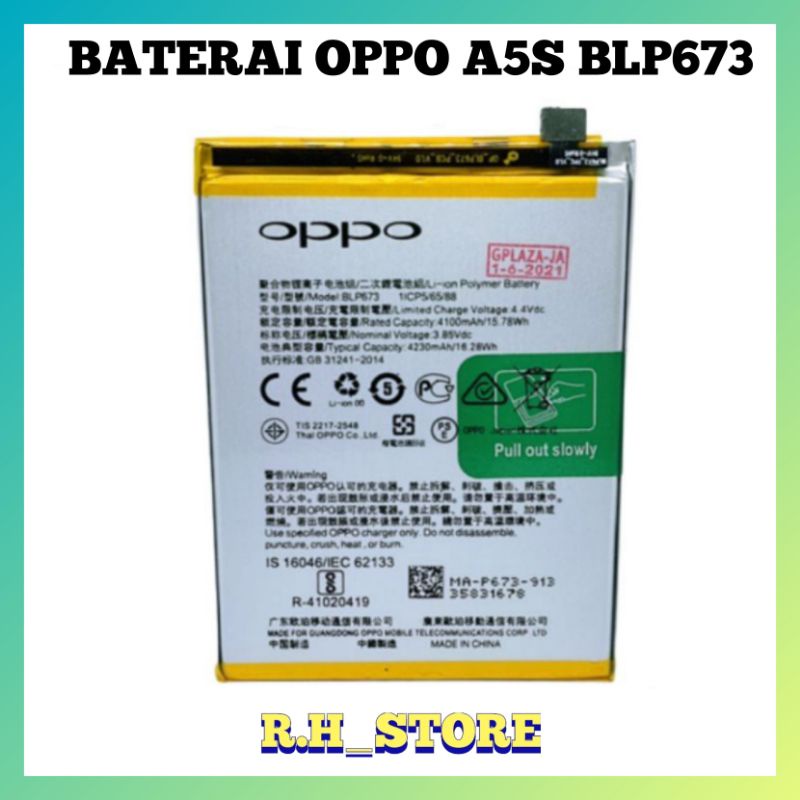 BATERAI BATRE BATTERY OPPO A5S BLP673 ORIGINAL