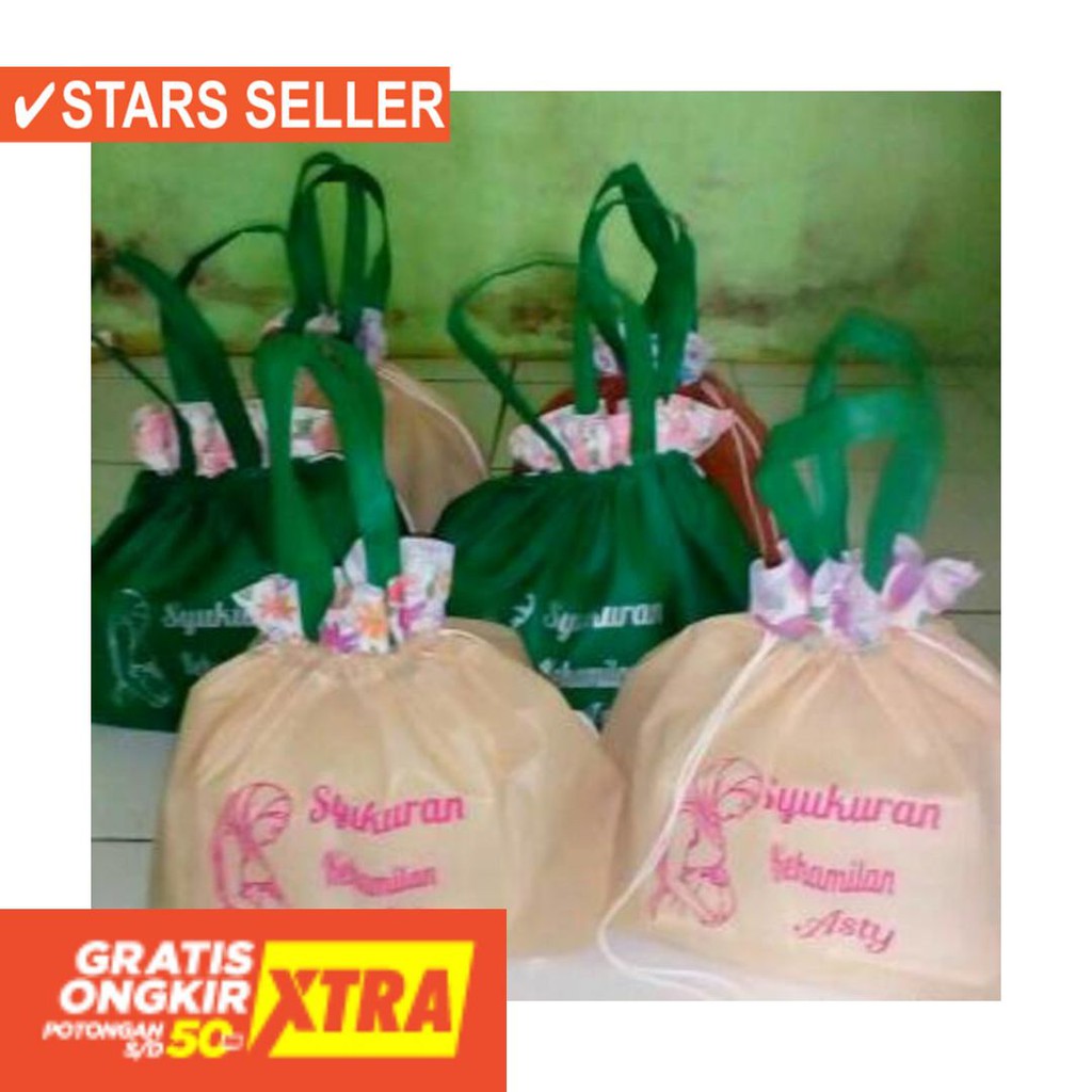 

✨ SOUVENIR MURAH / Tas spunbond ukuran dus nasi 18x18