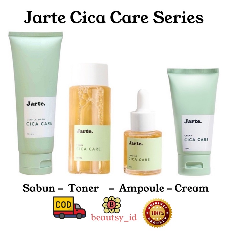 Jarte Cica Care Series (Cream , Toner , Ampoule Serum , Gentle Wash ) Original COD - Moisturizer Pelembab Facial Foam Cleanser  20 ml 50 ml 100 ml