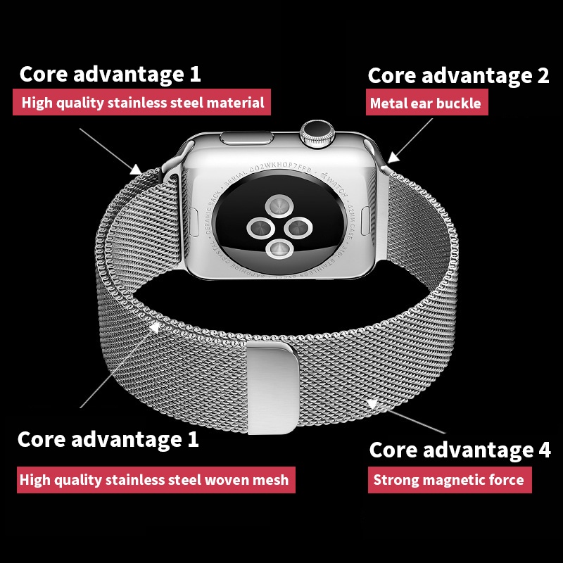 Tali❤️Milanese Loop Magnetic Stainless Steel Strap For Aple Watch Series 8/ultra/7/6/SE/5/4/3/2/1