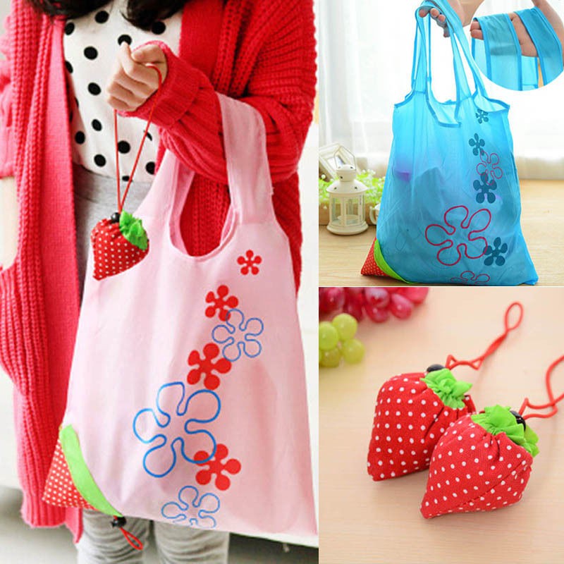 Tas Belanja Strawberry - Shopping Bag - Tas Lipat Serbaguna