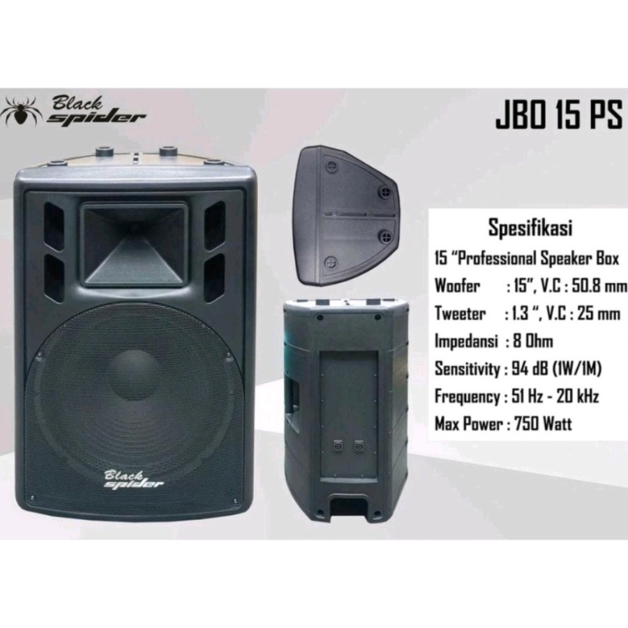 SPEAKER PASIF BLACKSPIDER JBO 15 PS SPEAKER 15 INCH JBO15PS