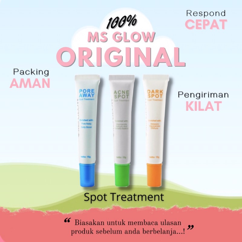 MS GLOW SPOT TREATMENT SOLUTION skincare serum wajah/ anti acne pore perawatan wajahTJ.BL.C.18