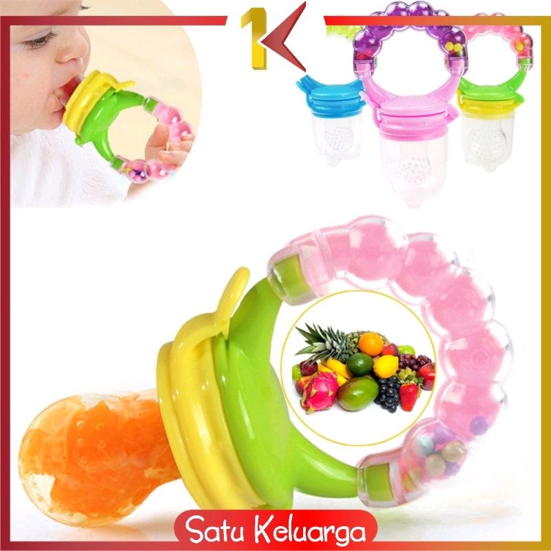 Empeng Dot Buah Anak Bayi Baby Fruit Feeder Rattle Teether Kompeng Pacifier