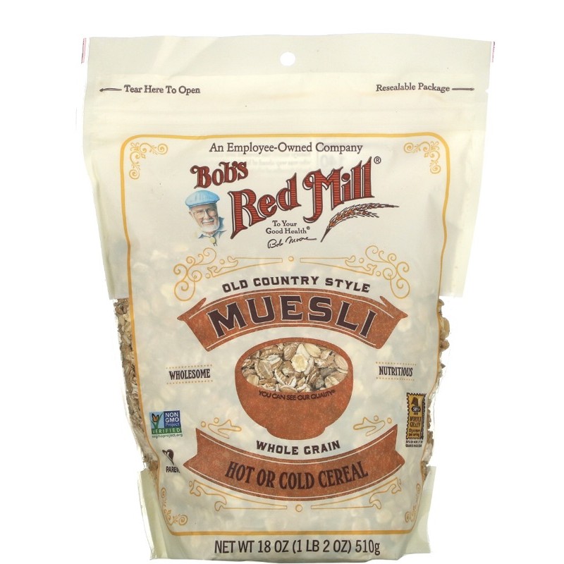 

Bob’s red mill muesly old country style whole grain 18 oz 510 gr