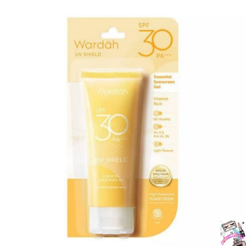 ☃️Cutezz_Ching1☃️Wardah UV Shield Essential Sunscreen Gel SPF 35 PA+++ ((30mll))