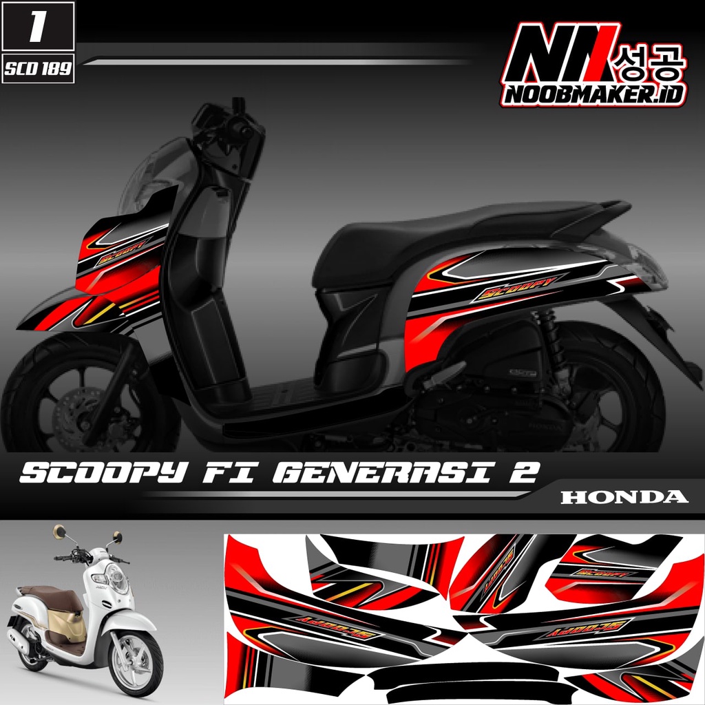 SCD 189 DECAL STICKER SCOOPY FI 2017 2018 2019 2020 SIMPEL