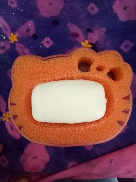 Tempat Sabun Bentuk Hellokitty Dengan Spons