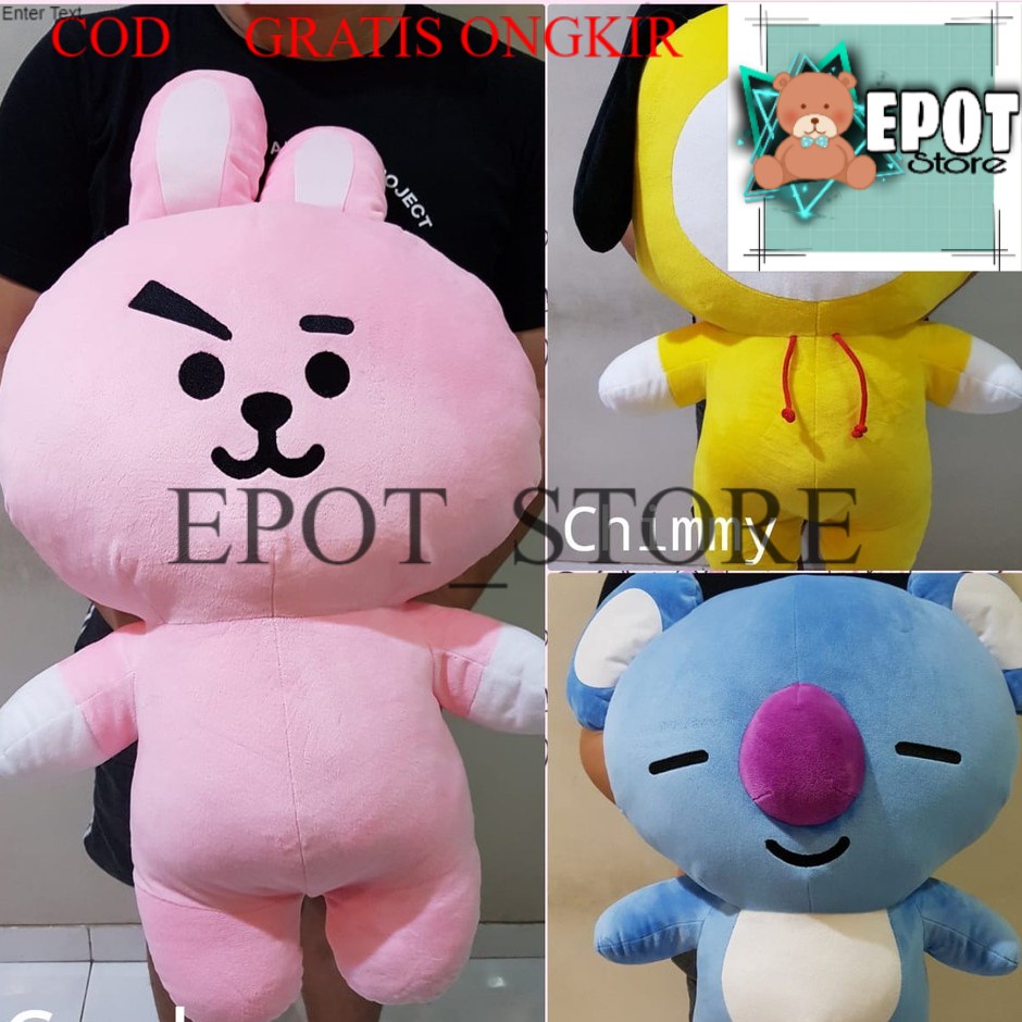 Boneka BTS BT21 Kpop Jumbo Tata| chinmi |chooky | Koya | RJ | koya