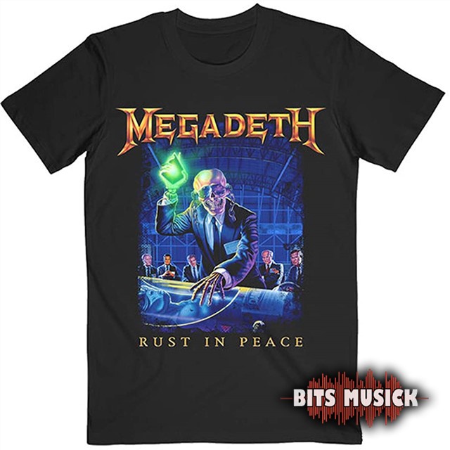 Baju Kaos Band Megadeth Rust In Peace Tracklist Tee T Shirt Mens Unisex Shopee Indonesia