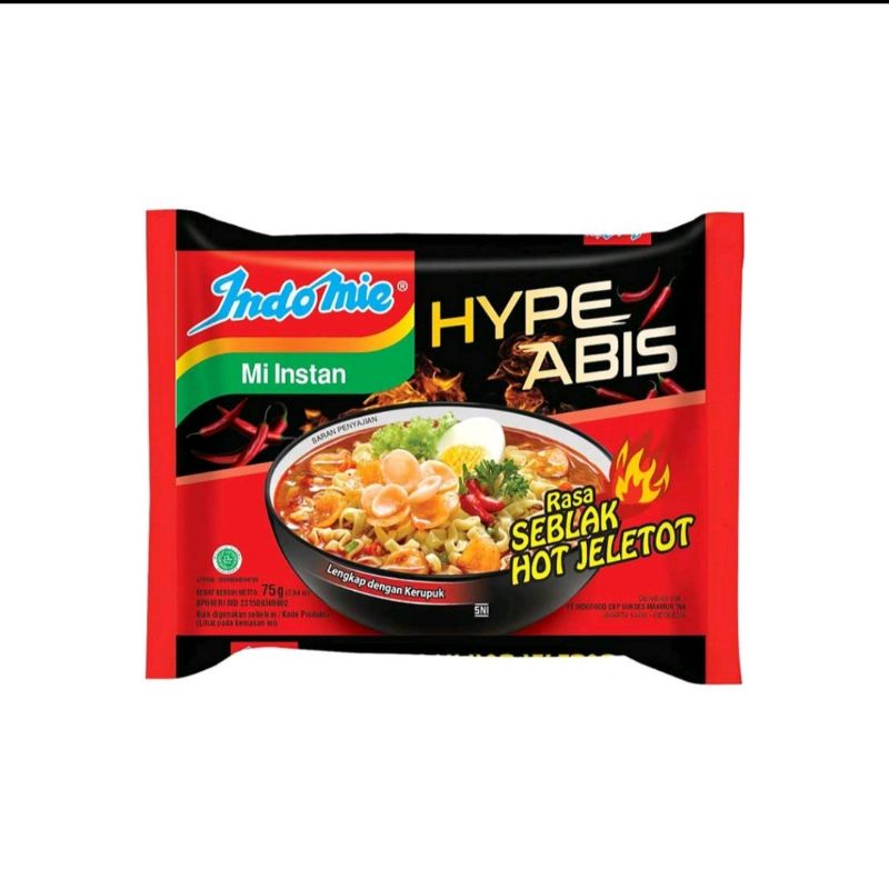 

INDOMIE MI SEBLAK HOT JELETOT 75 GR