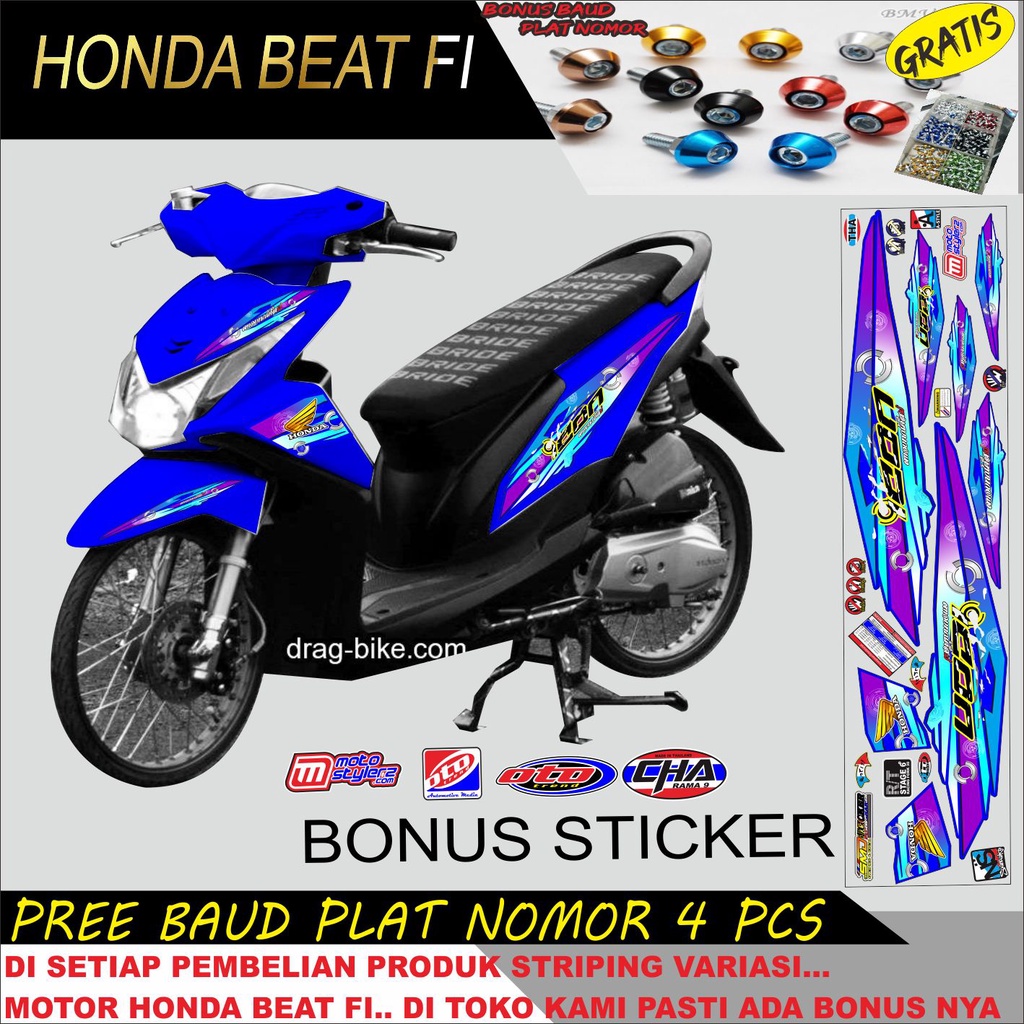 STRIPING VARIASI STIKER MOTOR BEAT FI