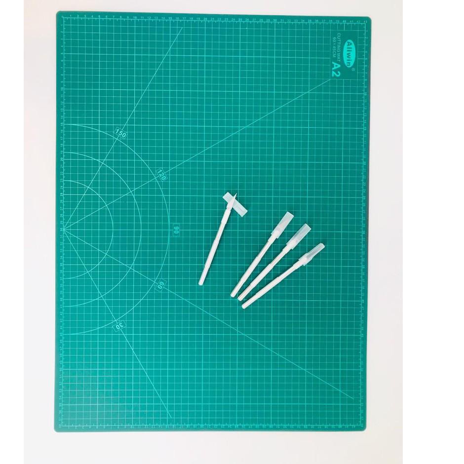 

6KD [Paket Hemat] Cutting Mat A2 Double Side & Pen Cutter Design Knife 8TU