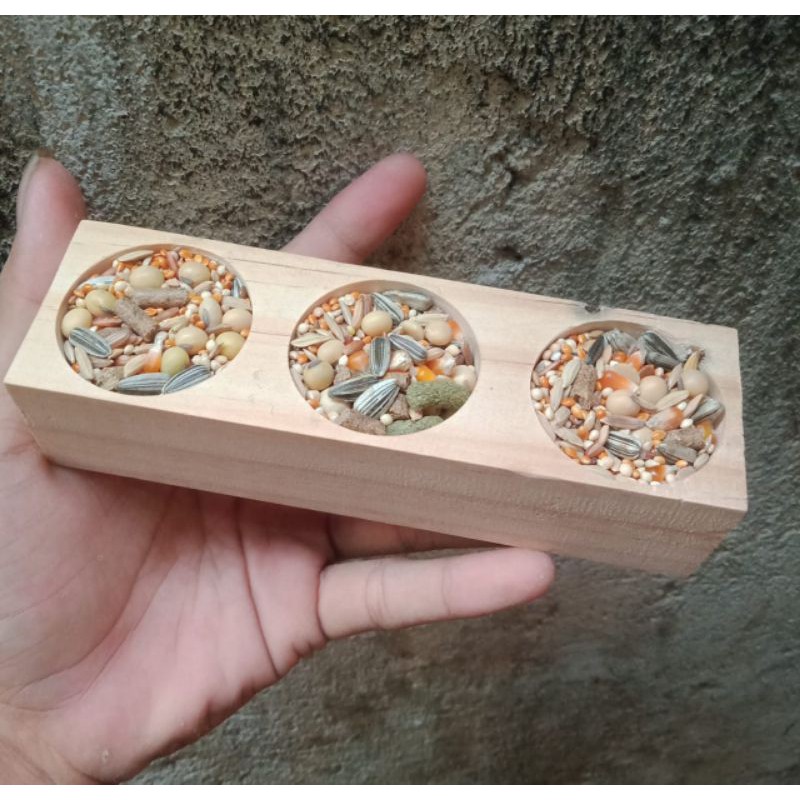 TEMPAT MAKAN HAMSTER - KAYU