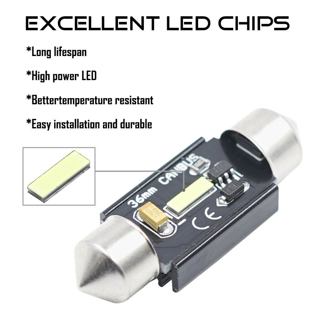 Lampu LED C5W C10W CANBUS CHIPSET 1860 Plafon Mobil Kabin Heatsink Ekstrim Terang 12V