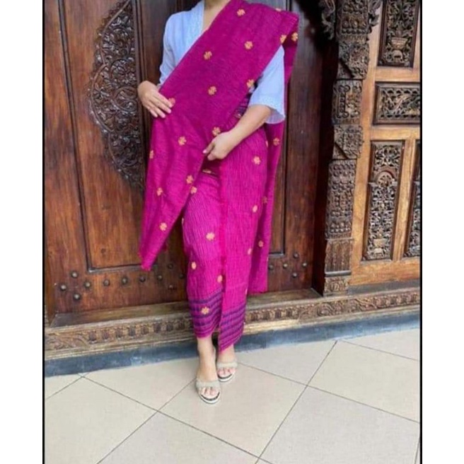 tenun endek semimastuli Lasem set selendang dg Tretes Banyumas