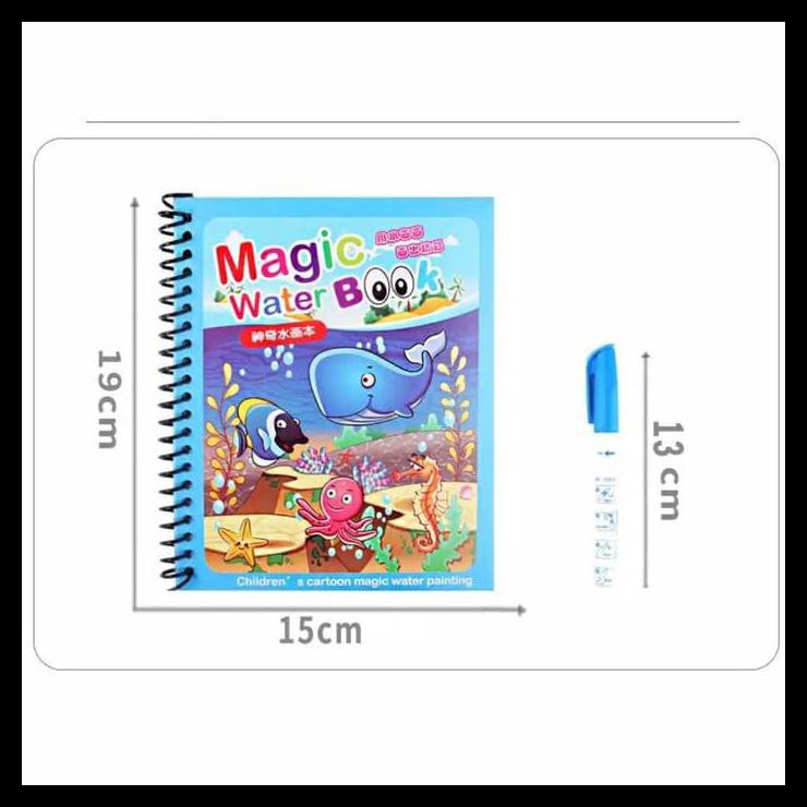 

Baru Magic Water Book Water Drawing/ Buku Mewarnai Anak Edukasi Pena Air