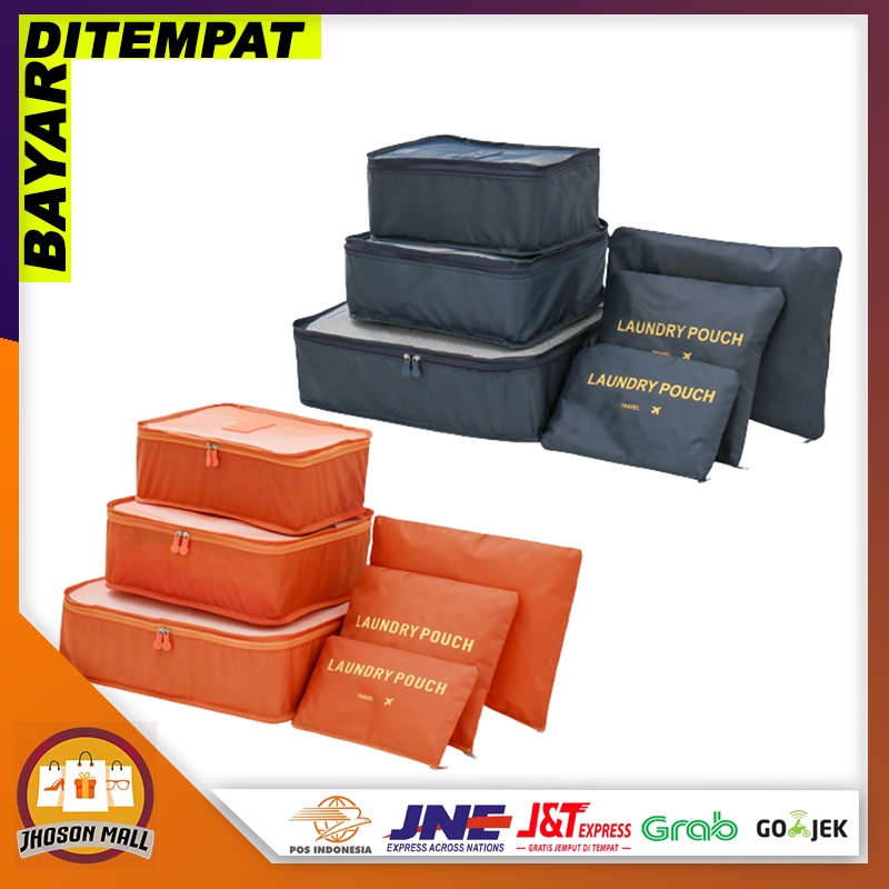 JM (READY STOK) TAS TRAVEL POUCH ORGANIZER STORAGE 6 IN 1 LAUNDRY POUCH PRAKTIS IMPORT TT-04-6IN1