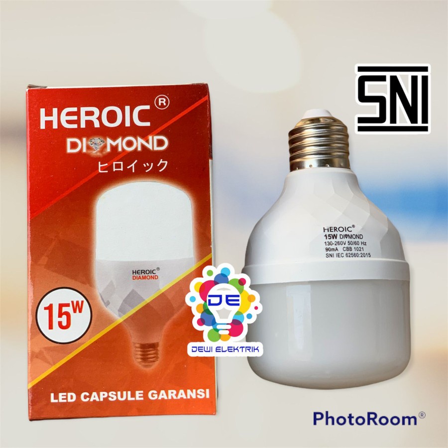 LAMPU LED HEROIC DIAMOND 15 WATT BERGARANSI