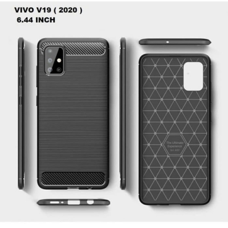 Case Slim Fit Vivo V17 Pro / V19 New - Rugged Fiber Carbon Softcase - UA