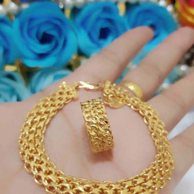 Xuping gelang cincin lapis 24k 2