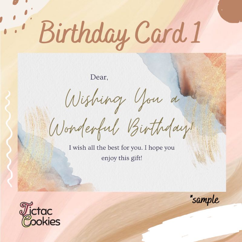 

(ADD ON) Gift Card (Khusus untuk Pembelian di Tictac Cookies)