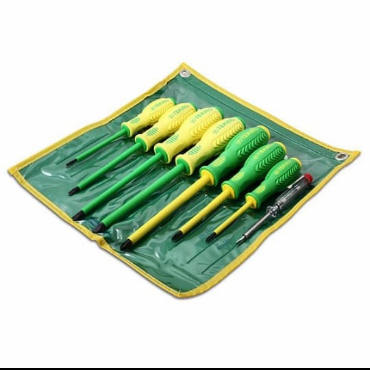 Obeng Listrik Tekiro 7 pcs Obeng Set Listrik