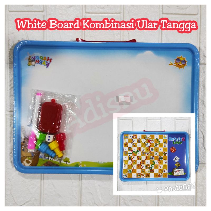 Mainan Anak Papan Tulis White Board Kombinasi Bolak Balik