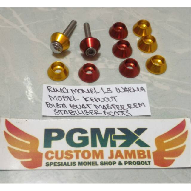 Ring Monel L3 Warna Drat 6mm Model Kerucut Master Rem Sangat Langka