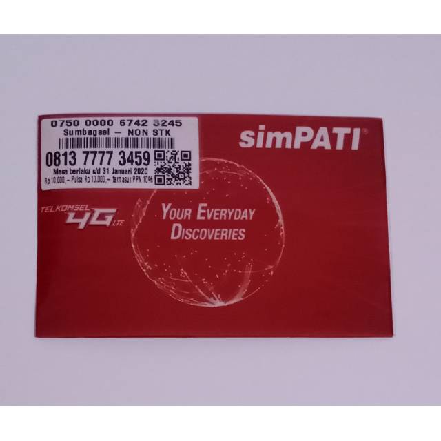 Nomor cantik simpati 7777 3459