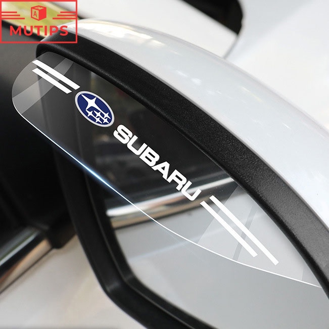 SUBARU 2pcs Eyebrow Pelindung Kaca Spion Mobil Bahan ABS Transparan Untuk Forester sk XV Impreza wrx sti Outback