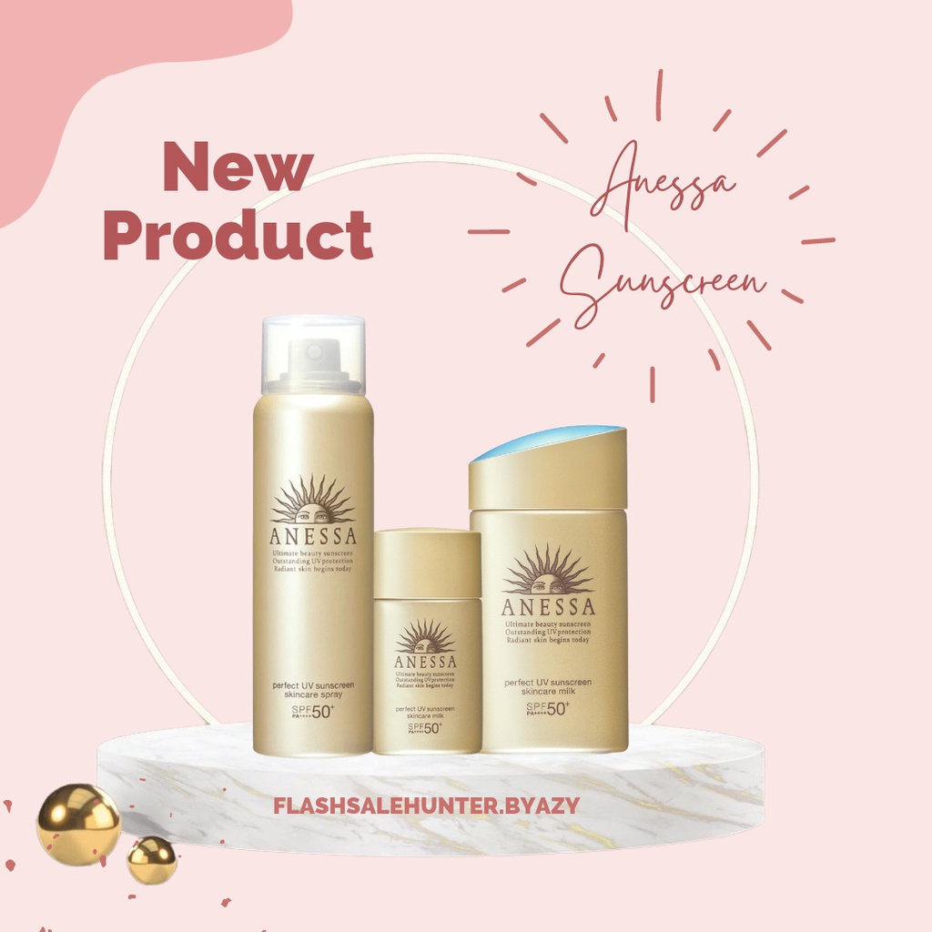 [Normal Price : 450k] Anessa Perfect UV Sunscreen Skincare Milk / spray SPF 50+ PA++++ 60 ml 20 ml 6